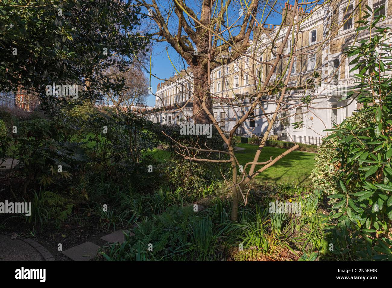 Onslow Gardens Private Gardens, South Kensington, London SW10. Stockfoto