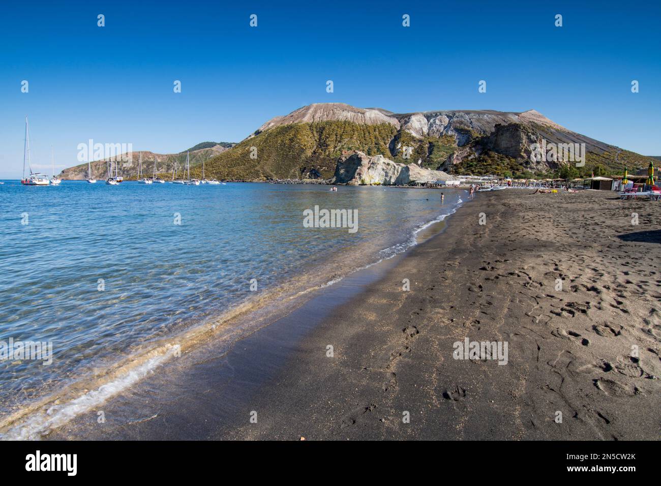 Strand mit heißem Wasser, Vulcano Stockfoto