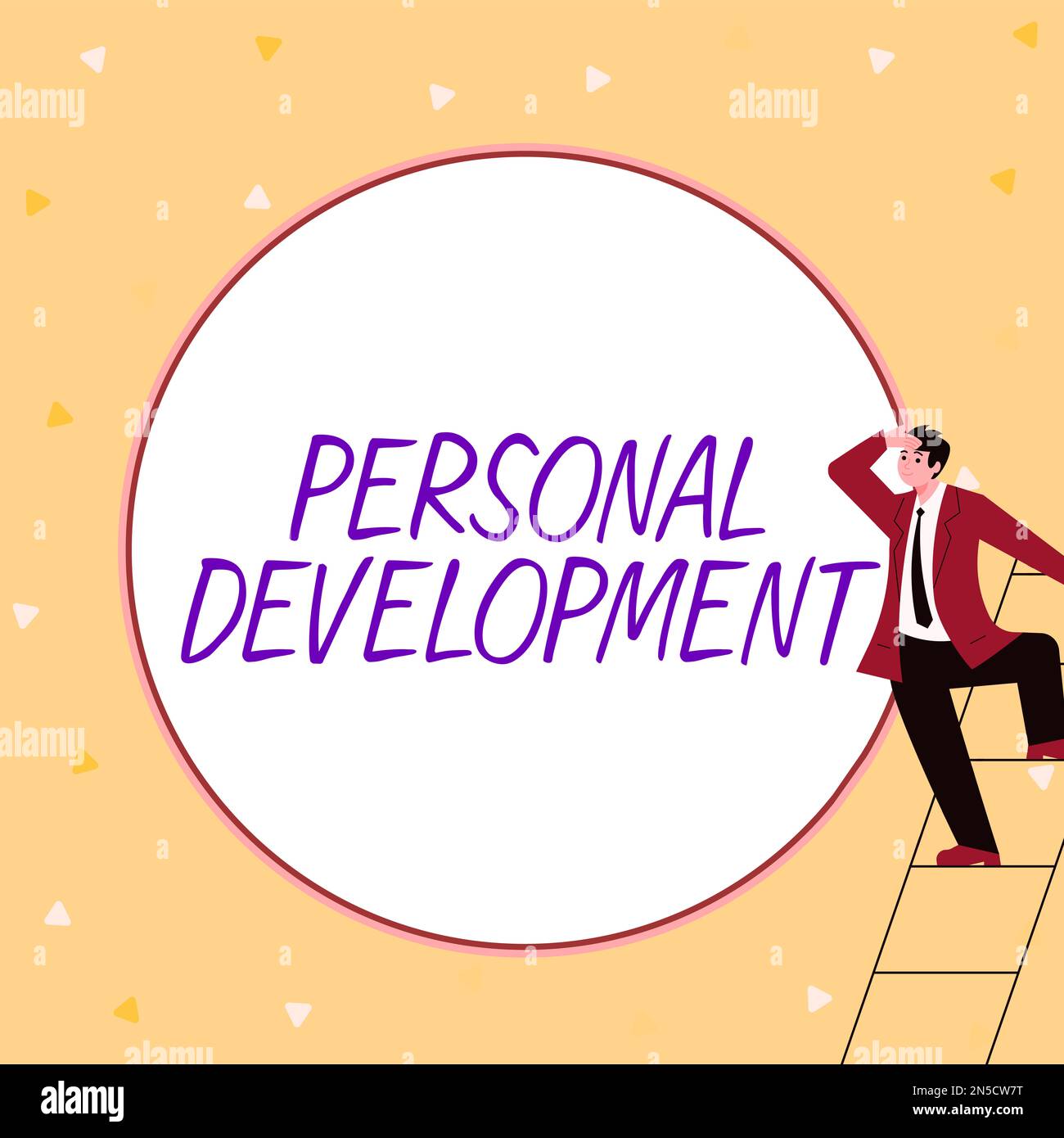 Konzeptionelle Darstellung Persönliche Entwicklung, Geschäftsüberblick Prozess der Selbstverbesserung durch Aktivitäten Stockfoto