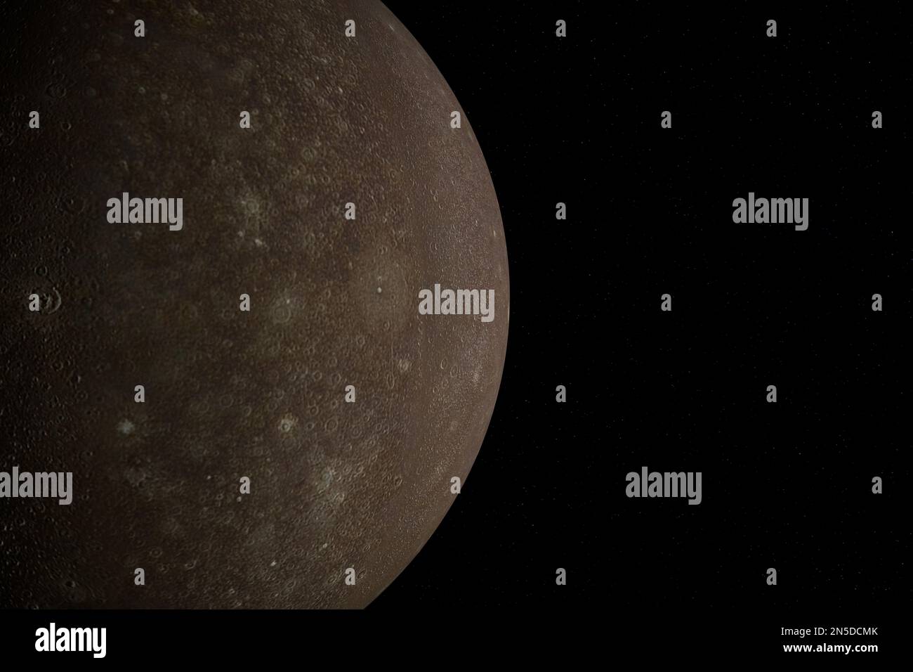 Digitales Foto des Callisto, des Jupiter-Mondes. Stockfoto
