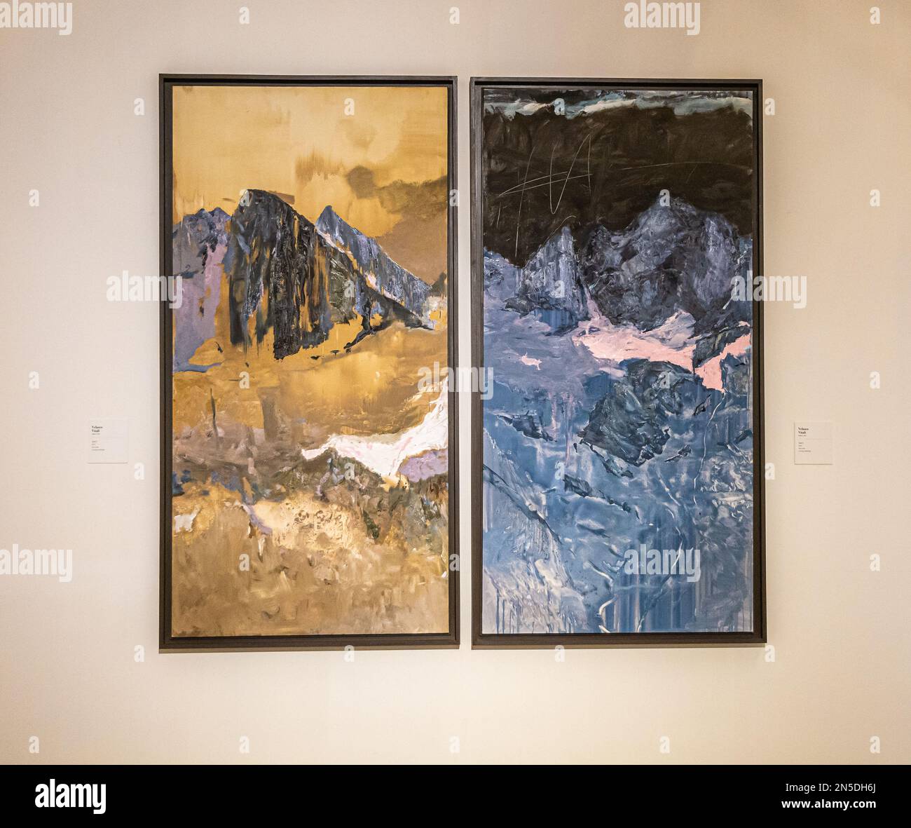Gemälde des Velasco Vitali Künstlers - Darstellung der Landschaft in Italien - Malausstellung in der Reggia di Venaria - Turin - Italien Stockfoto