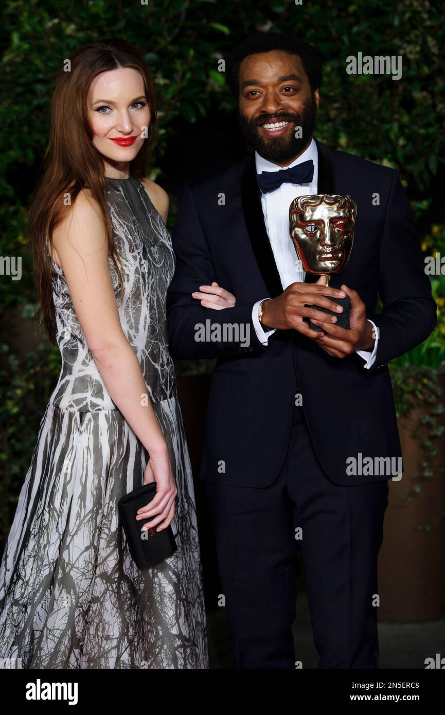 Chiwetel Ejiofor arrives for the British Academy Film Awards 2014 After Party at the Grosvenor Hotel, in central London, Sunday, Feb. 16, 2014. (Photo by Jonathan Short/Invision/AP) Stockfoto