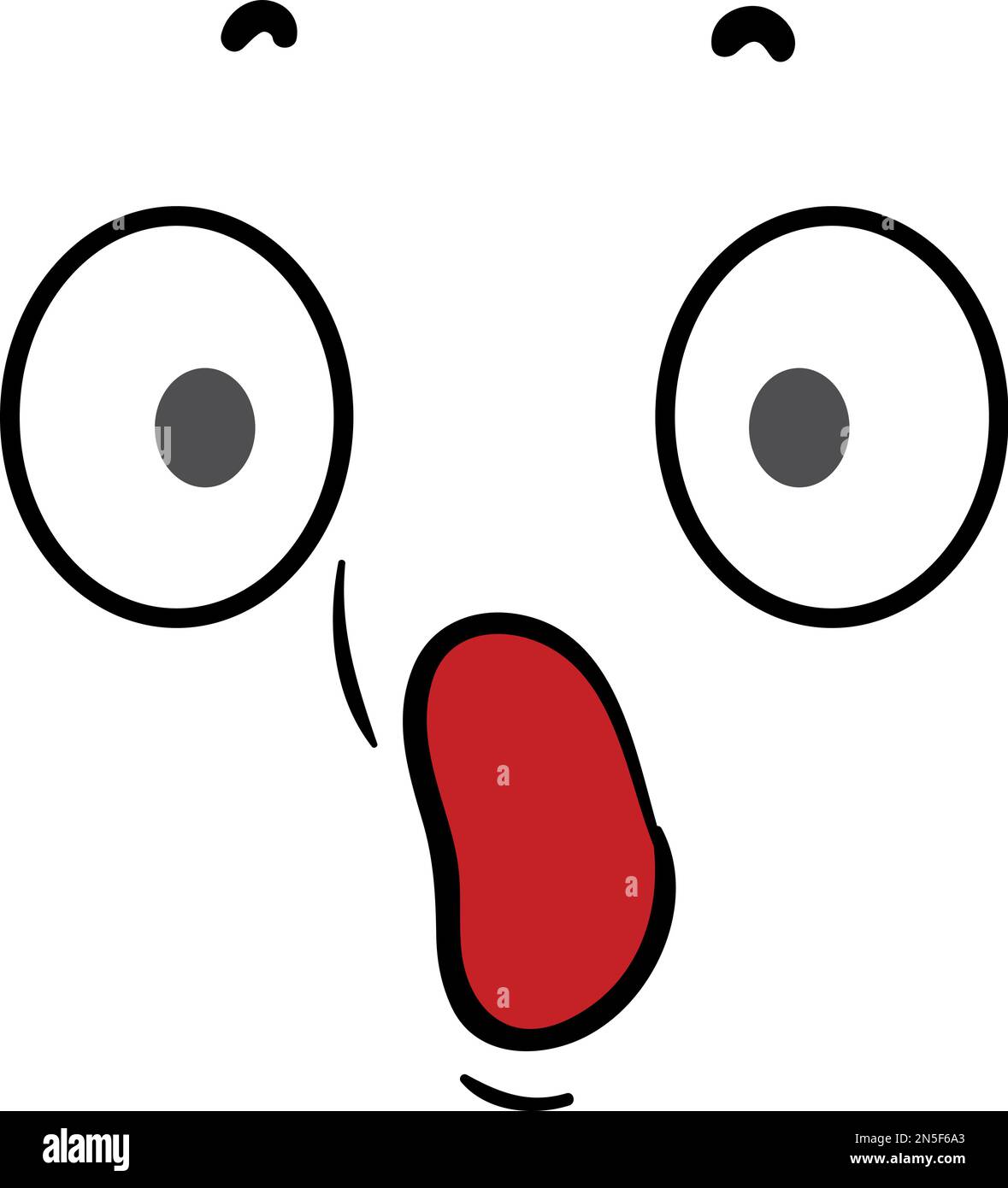 Erstaunliche Cartoon-Emoji. Komischer Gesichtsausdruck Stock Vektor