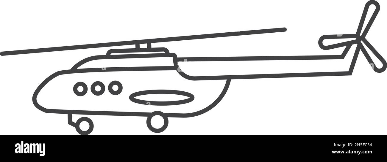 Helikopter-Symbol. Flugzeugsymbol. Flugzeichen Stock Vektor