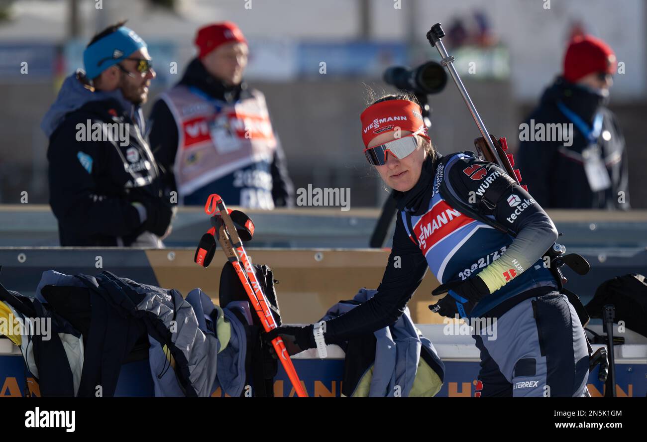 09. Februar 2023, Thüringen, Oberhof: Biathlon: Weltmeisterschaft ...