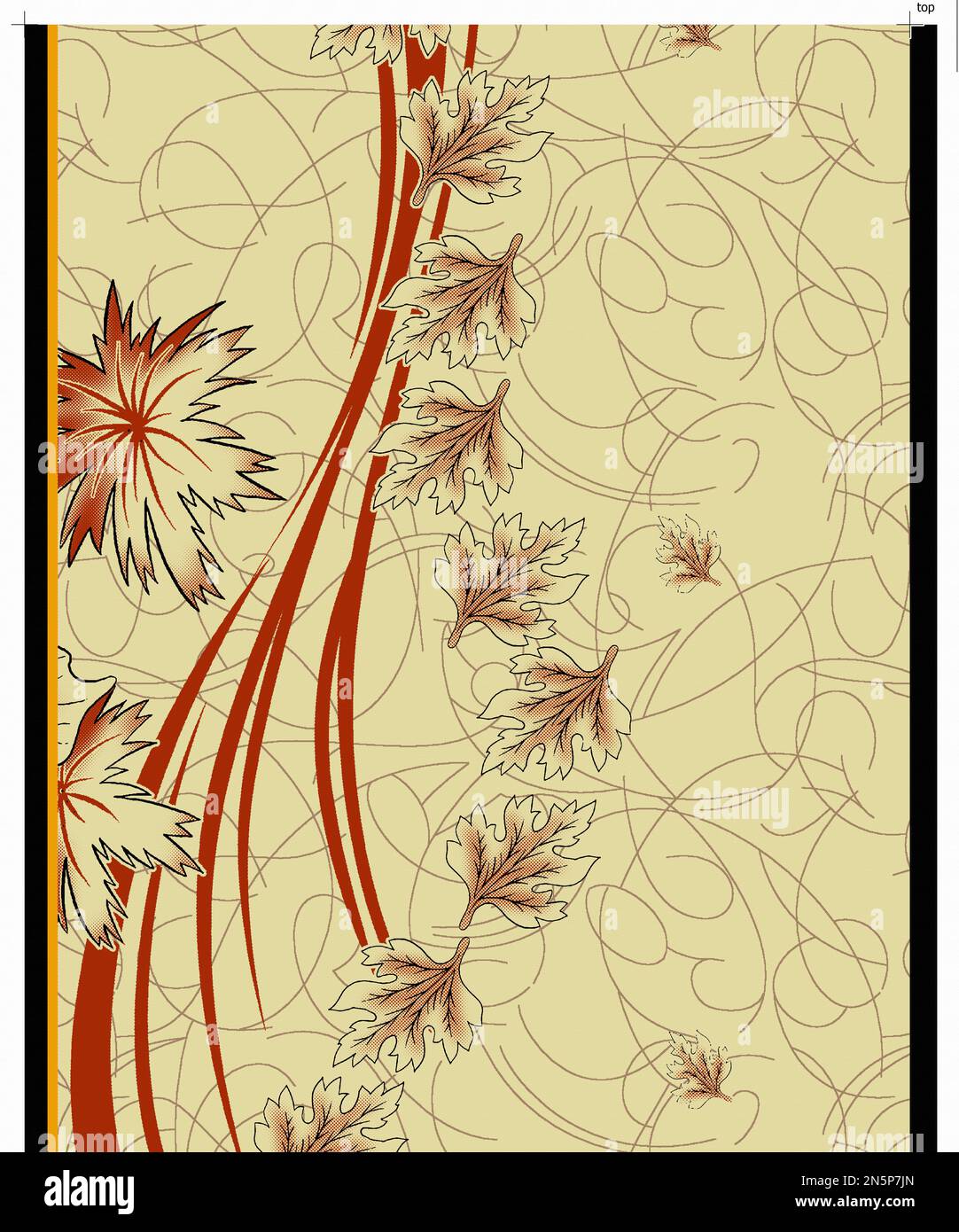 Traditionelle ethnische geometrische Formen grenzt an Mogul-Kunst Barock-Panel-Motiv, mehrere Blüten nahtloses Muster mit Paisley-Verzierung, Wiederholung Stockfoto