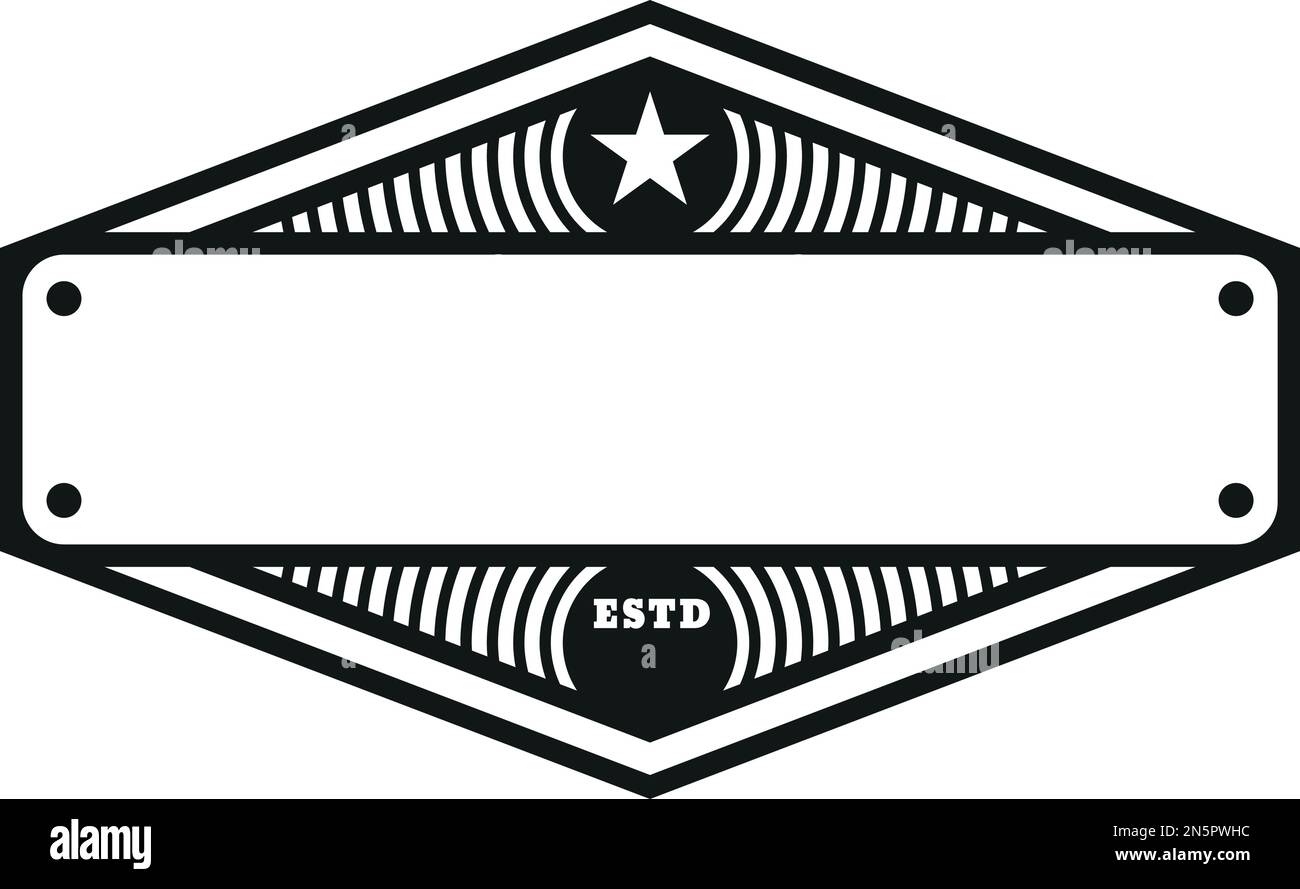 Retro-Markenlabel. Leere Star-Badge-Vorlage Stock Vektor