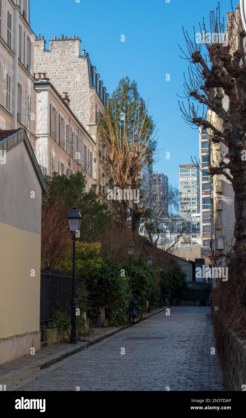 Die Villa Grenelle, Fußgängerzone im 15. Arrondissement von Paris in Frankreich Stockfoto