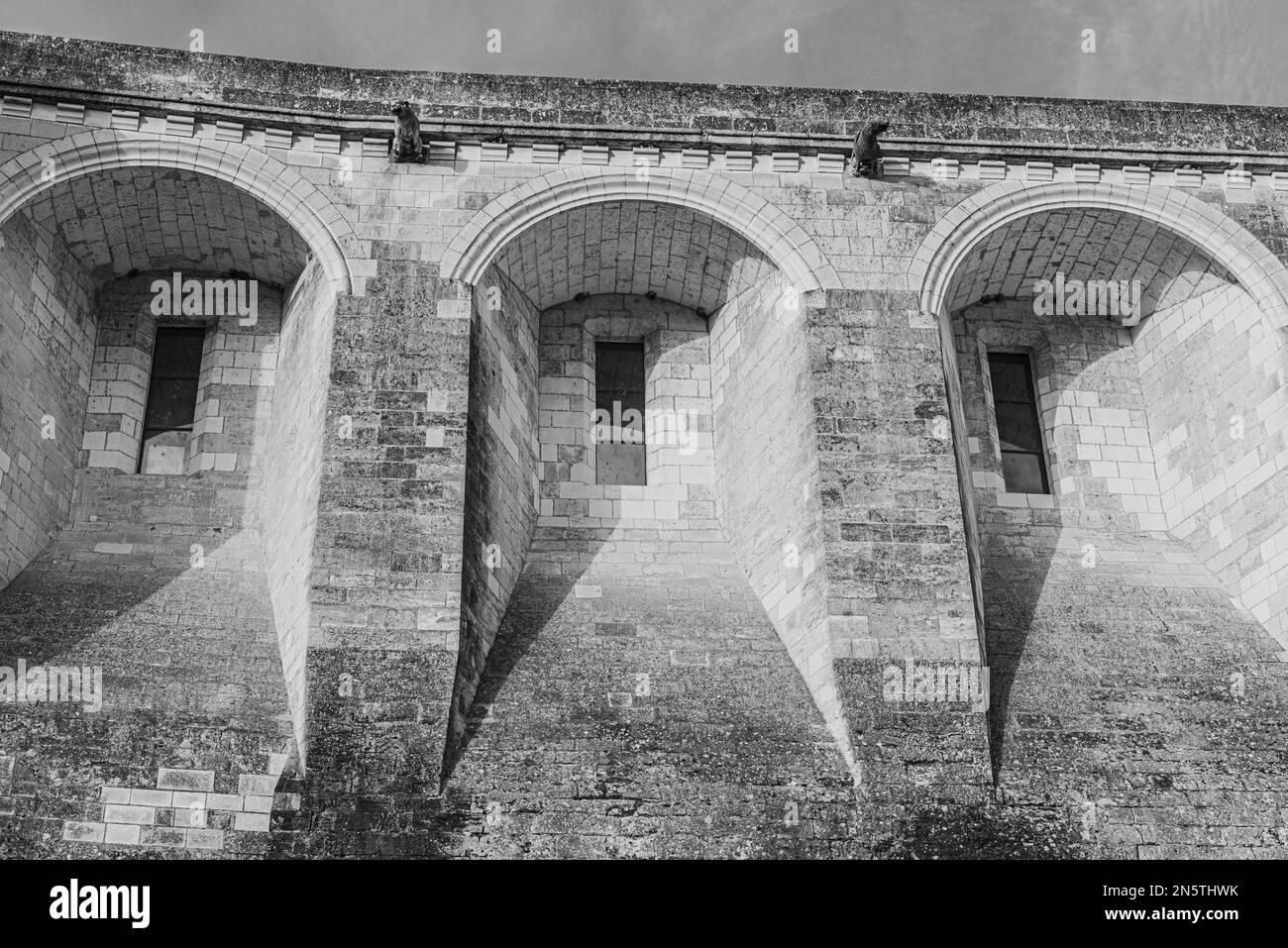Amboise, Frankreich - Dez. 30 2022: Prächtiges Schloss Amboise im französischen Loiretal Stockfoto