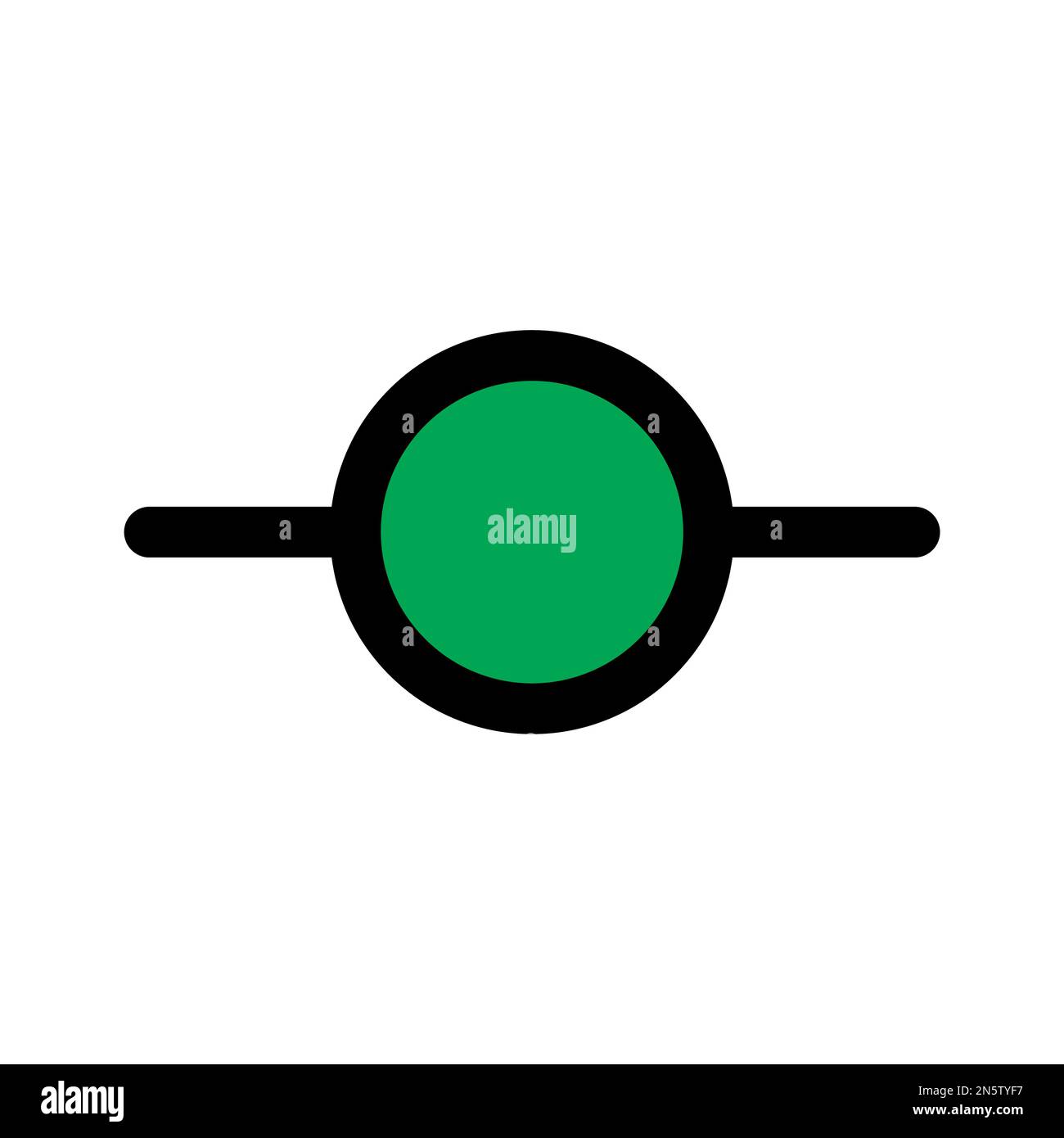 Symbollinie für Git-Commit isoliert auf weißem Hintergrund. Schwarzer, flacher Klassiker mit modernem Umriss. Lineares Symbol und bearbeitbare Kontur. Einfach und Pixel p Stock Vektor