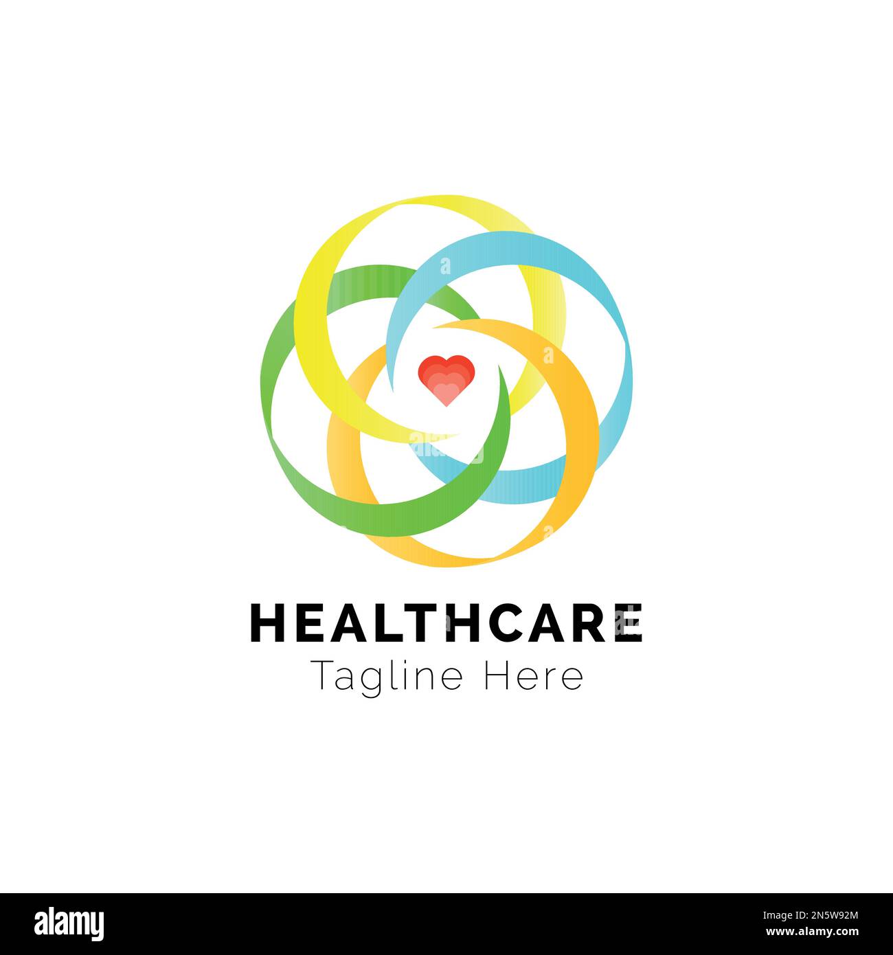 Abstraktes Logodesign Für Gradient Healthcare Stock Vektor