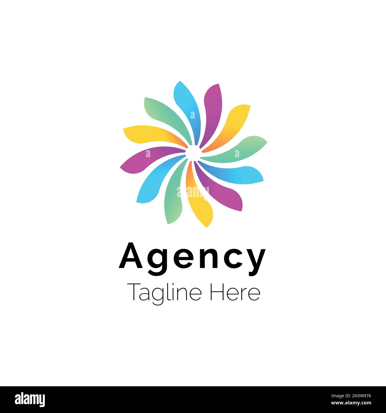Abstraktes Design Des Gradient Agency Logos Stock Vektor