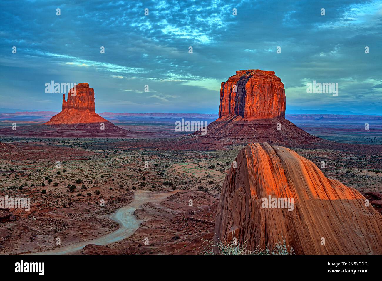 Monument Valley ist eine Region des Colorado Plateaus Stockfoto