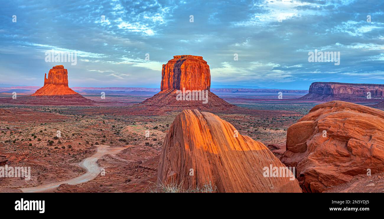 Monument Valley ist eine Region des Colorado Plateaus Stockfoto