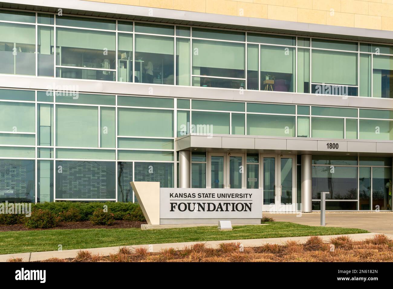 MANHATTEN, KS, USA - 3. NOVEMBER 2022: Kansas State Foundation auf dem Campus der Kansas State University. Stockfoto