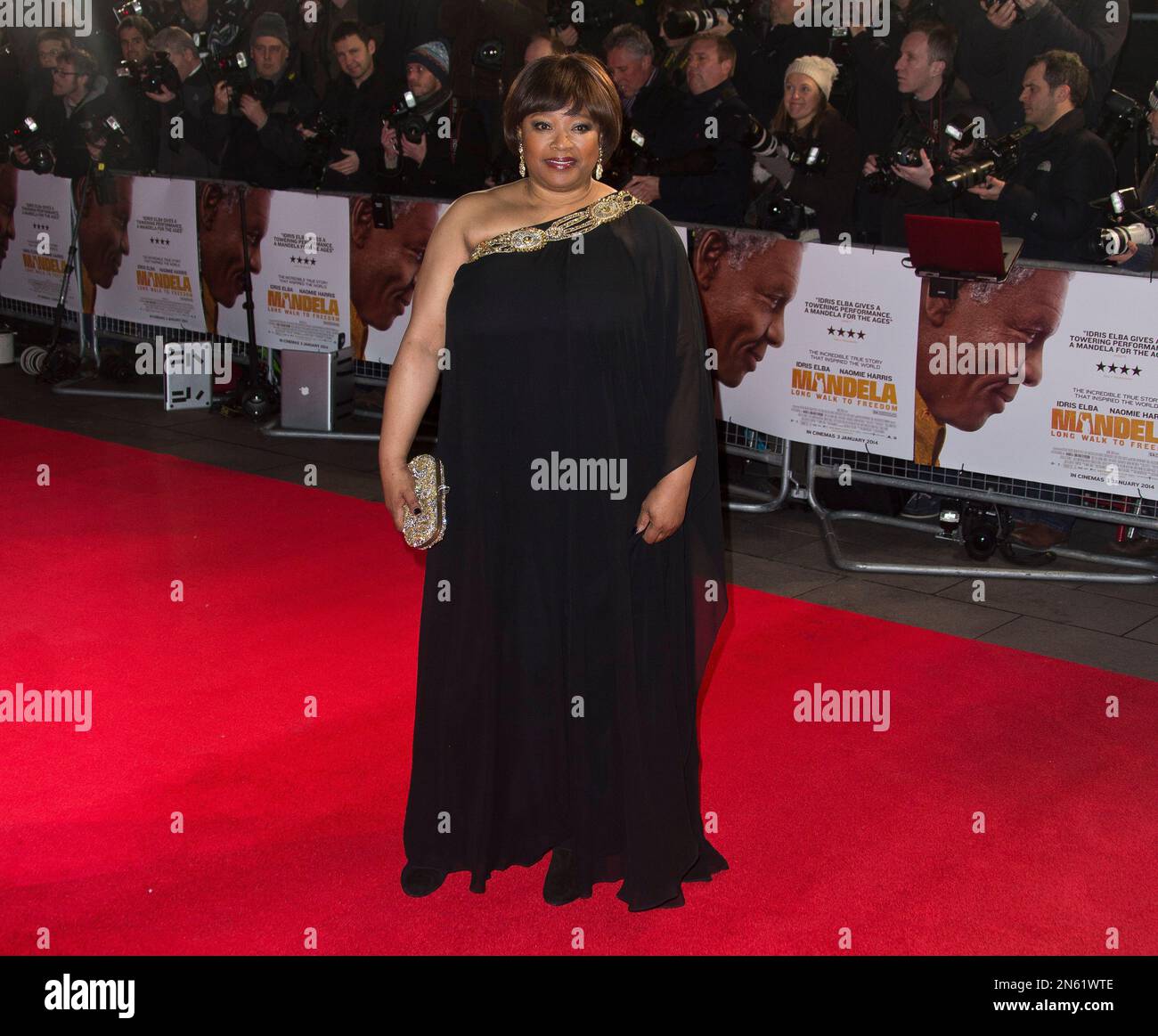Nelson Mandela's daughter, Zindzi Mandela, arrives for the UK Premiere