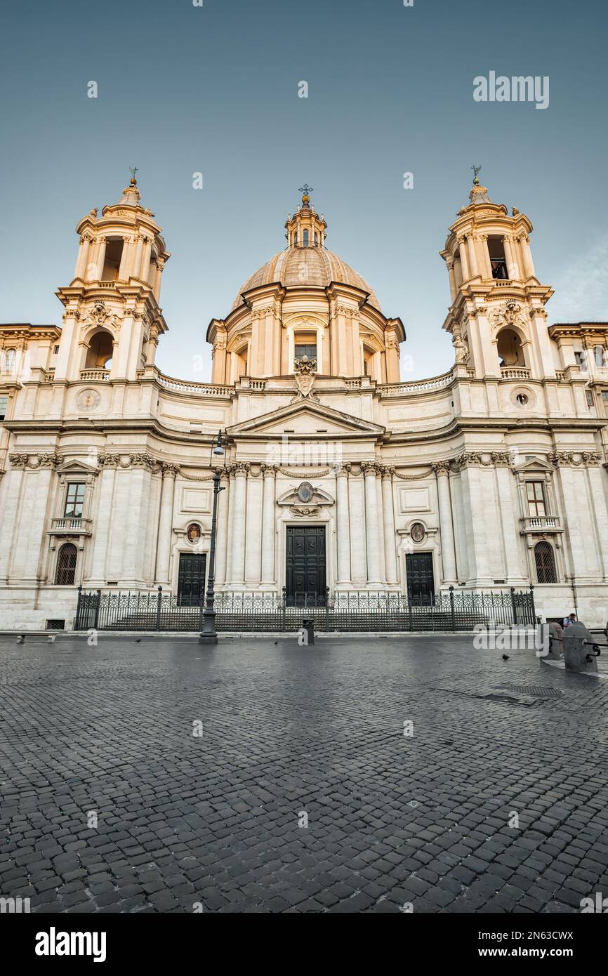 Sant'Agnese in der Agone-Kirche auf der Piazza Navona im Zentrum von Rom, Italien Stockfoto