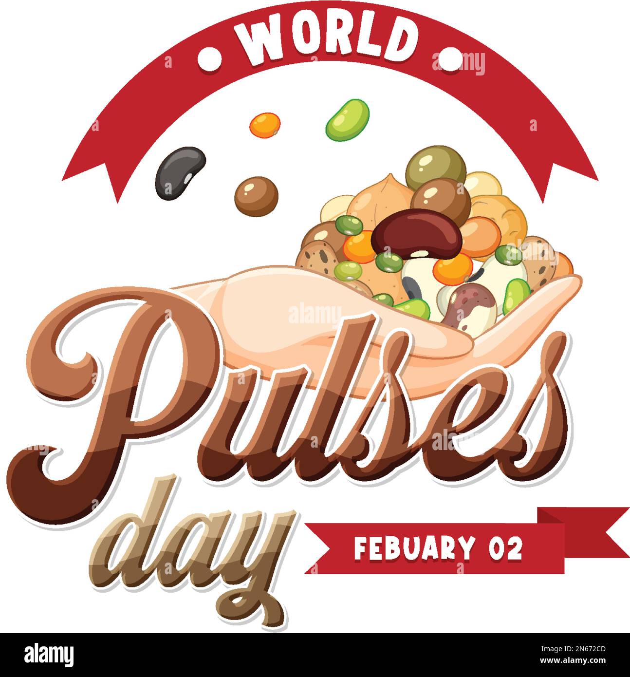 Designabbildung für World Pulses Day Banner Stock Vektor