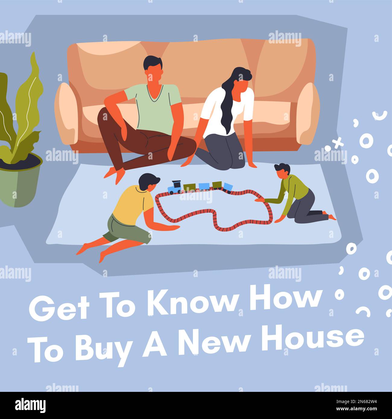 Wissen, wie man ein neues Haus, eine Immobilienagentur oder ein Unternehmen kauft und dabei hilft, ein Haus für Familien zu kaufen. Kredit aufnehmen und Hypotheken verwalten. Banner oder Werbung Stock Vektor