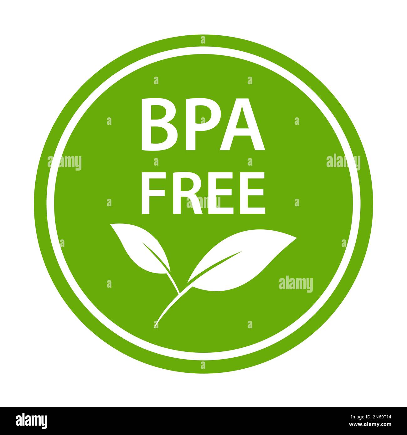 BPA-FREIE Bisphenol A und Phthalate frei Symbolvektor ungiftigen Kunststoff Zeichen für Grafik-Design, Logo, Website, Social Media, mobile App, UI-Illustration Stock Vektor