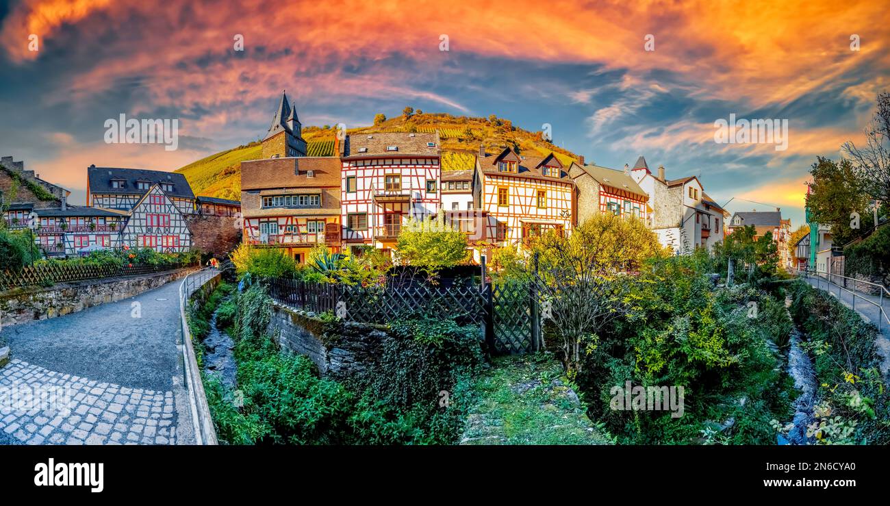 Bacharch, Rheintal Deutschland Stockfoto