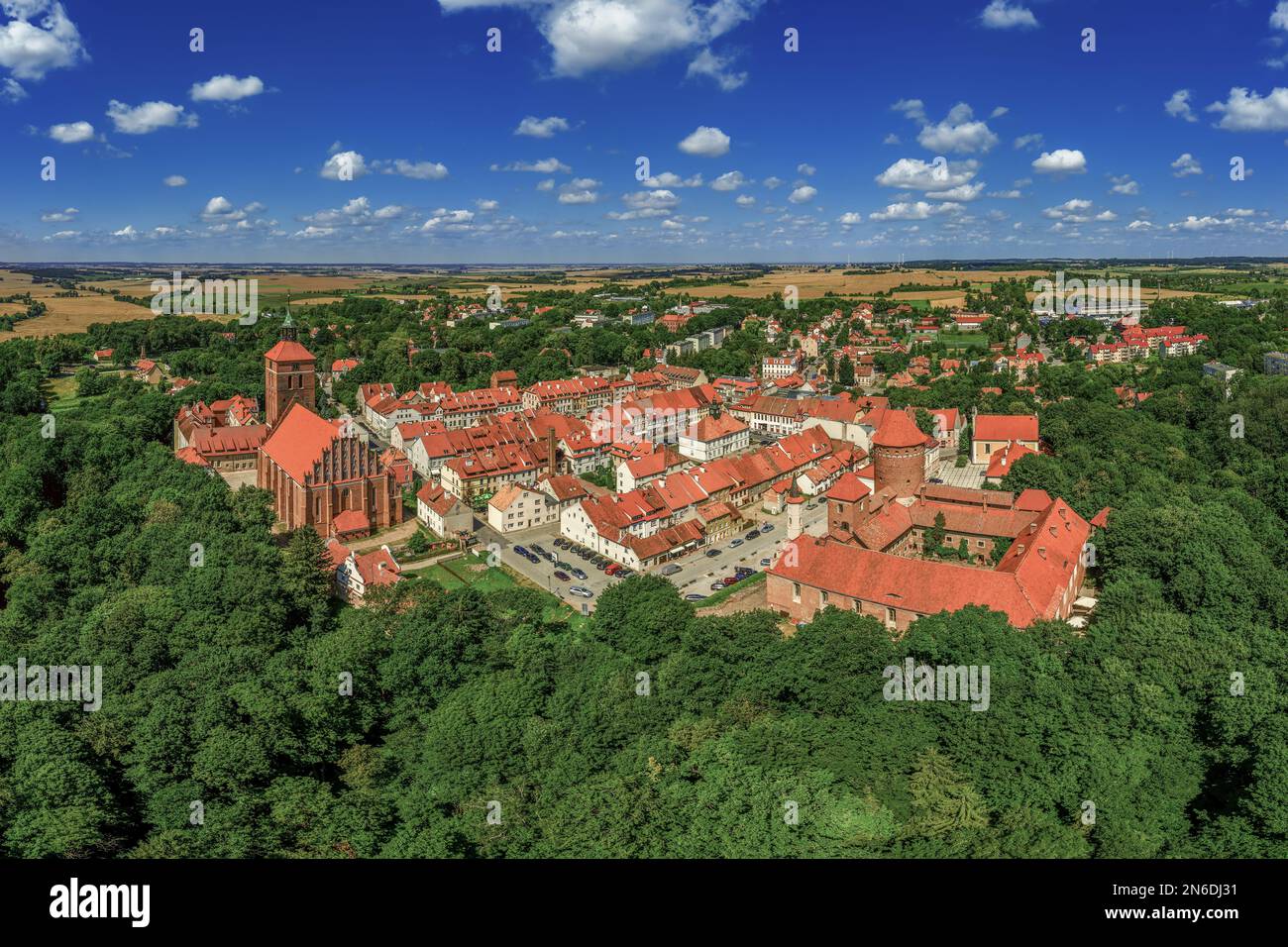 Reszel - eine Stadt in der Warmisch-Masurischen Woiwodschaft Stockfoto