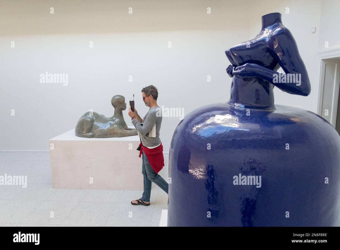 Blick auf den USA-Pavillon mit Kunstwerken von Simone Leigh auf der Biennale 2022 in Venedig Stockfoto