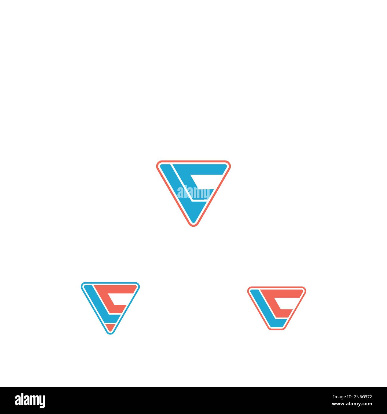 Buchstaben Initialen Monogramm Logo CL, LC, L und C Stock Vektor