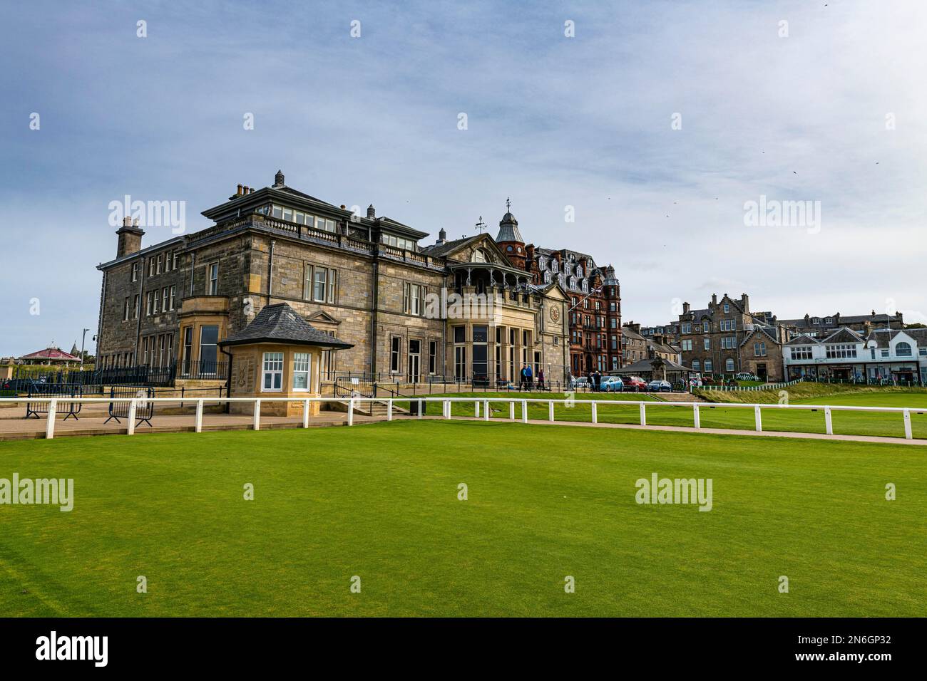 Clubhaus des alten Golfplatzes, St. Andrews, Schottland, Großbritannien Stockfoto