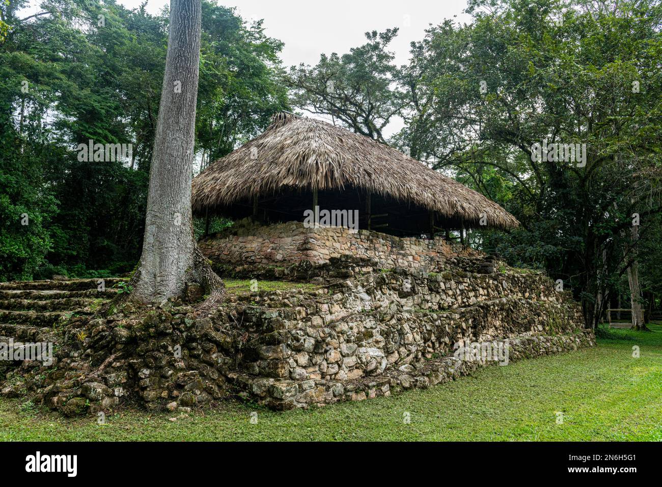 Antike Maya Ausgrabungsstätte Bonampak, Chiapas, Mexiko Stockfoto