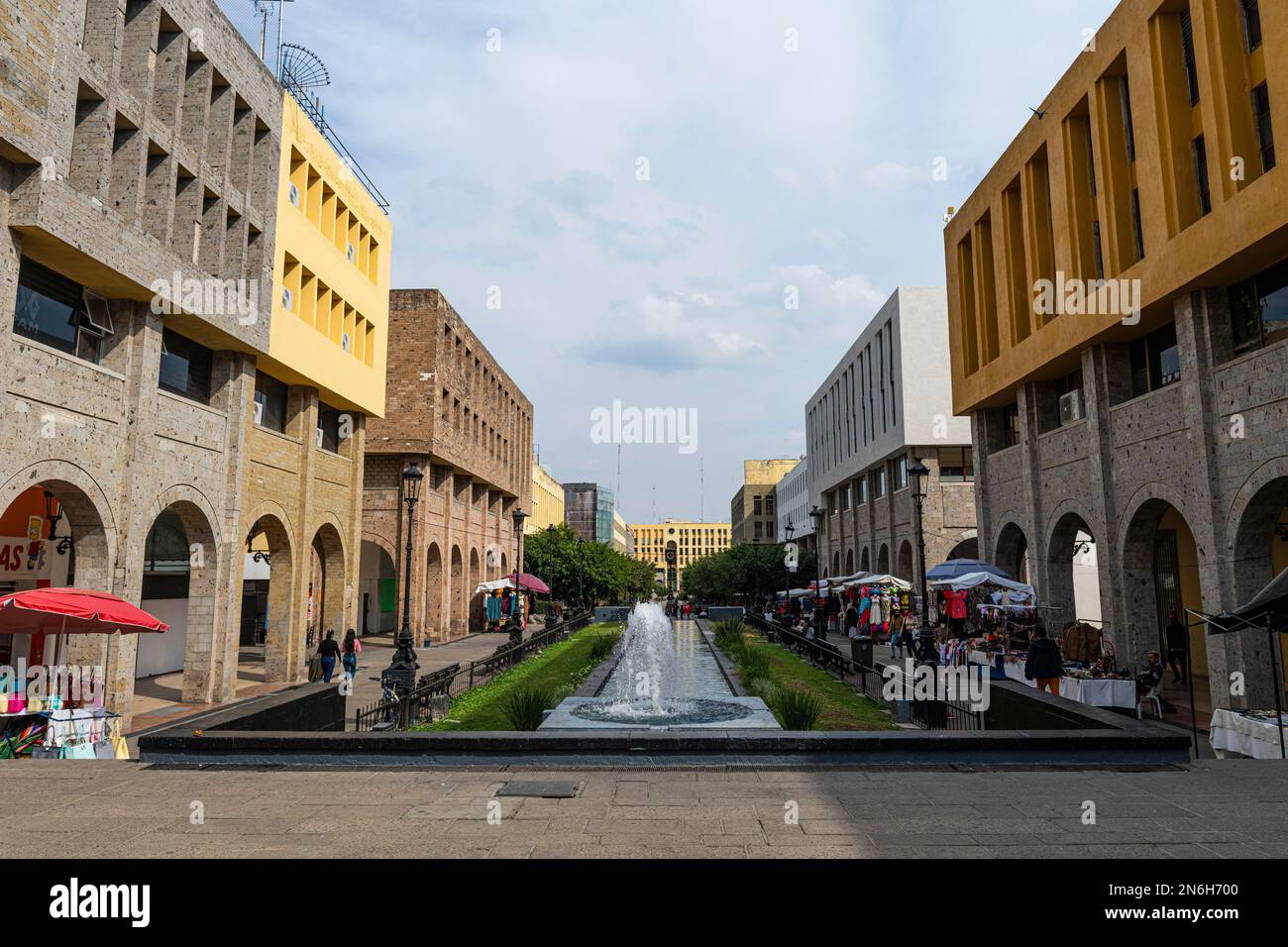 Pedesrtian Zone, UNESCO-Weltkulturerbe Guadalajara, Jalisco, Mexiko Stockfoto