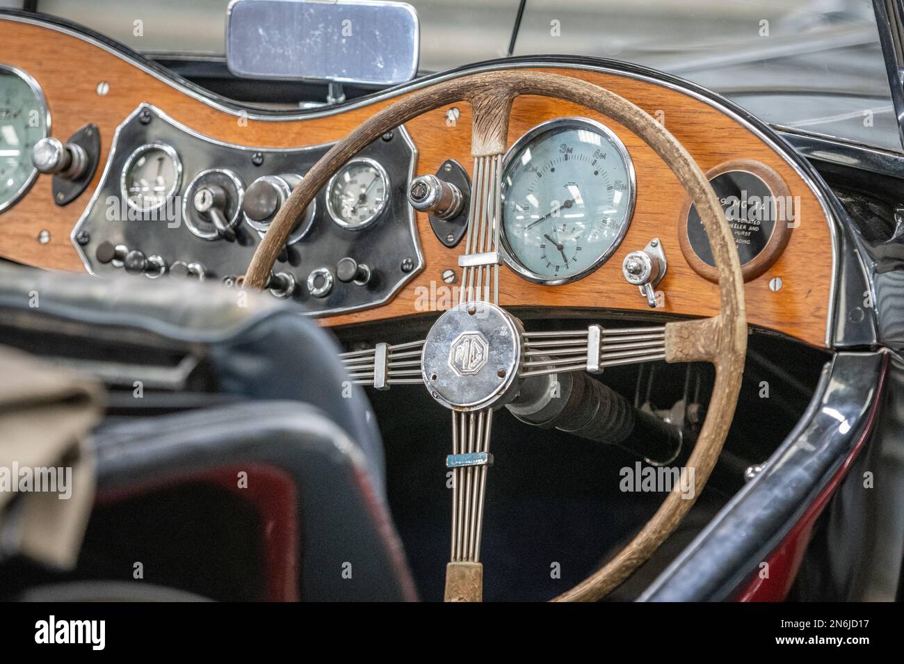 Shuttleworth Collection , ein betriebenes Luft- und Automobilmuseum am Old Warden Aerodrome MG Stockfoto