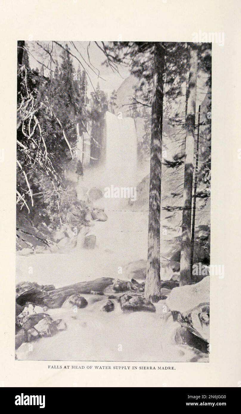 FÄLLT AN DER SPITZE DER WASSERVERSORGUNG IN SIERRA MADRE AUS DER BEWÄSSERUNGSVERMESSUNG IN KALIFORNIEN. Von Charles Evan Fowler vom Engineering Magazine, DAS DEM INDUSTRIELLEN FORTSCHRITT GEWIDMET ist Band IX April bis September 1895 NEW YORK The Engineering Magazine Co Stockfoto FÄLLT AN DER SPITZE DER WASSERVERSORGUNG IN SIERRA MADRE AUS DER BEWÄSSERUNGSVERMESSUNG IN KALIFORNIEN. Von Charles Evan Fowler vom Engineering Magazine, DAS DEM INDUSTRIELLEN FORTSCHRITT GEWIDMET ist Band IX April bis September 1895 NEW YORK The Engineering Magazine Co Stockfoto