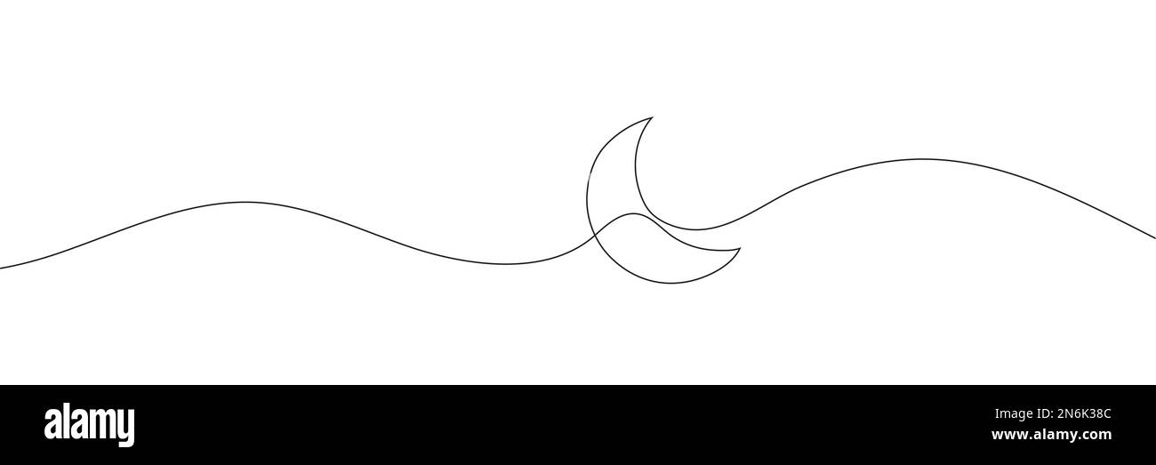 Durchgehende Mondlinien. Hintergrund mit einer Linie. Vektordarstellung Stock Vektor