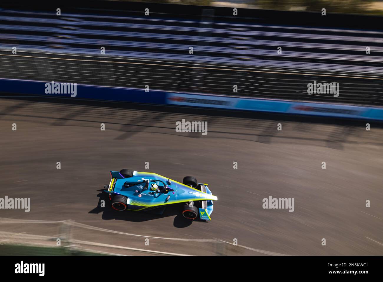 51 MULLER Nico (2022-23), Team ABT - CUPRA, Spark-Mahindra, Mahindra M9-Electro, Aktion während des 2023. Hyderabad ePrix, 3. Tagung der ABB FIA Formel E-Weltmeisterschaft auf dem Hyderabad Street Circuit vom 9. Bis 11. Februar in Hyderabad, Indien - Photo Germain Hazard / DPPI Stockfoto