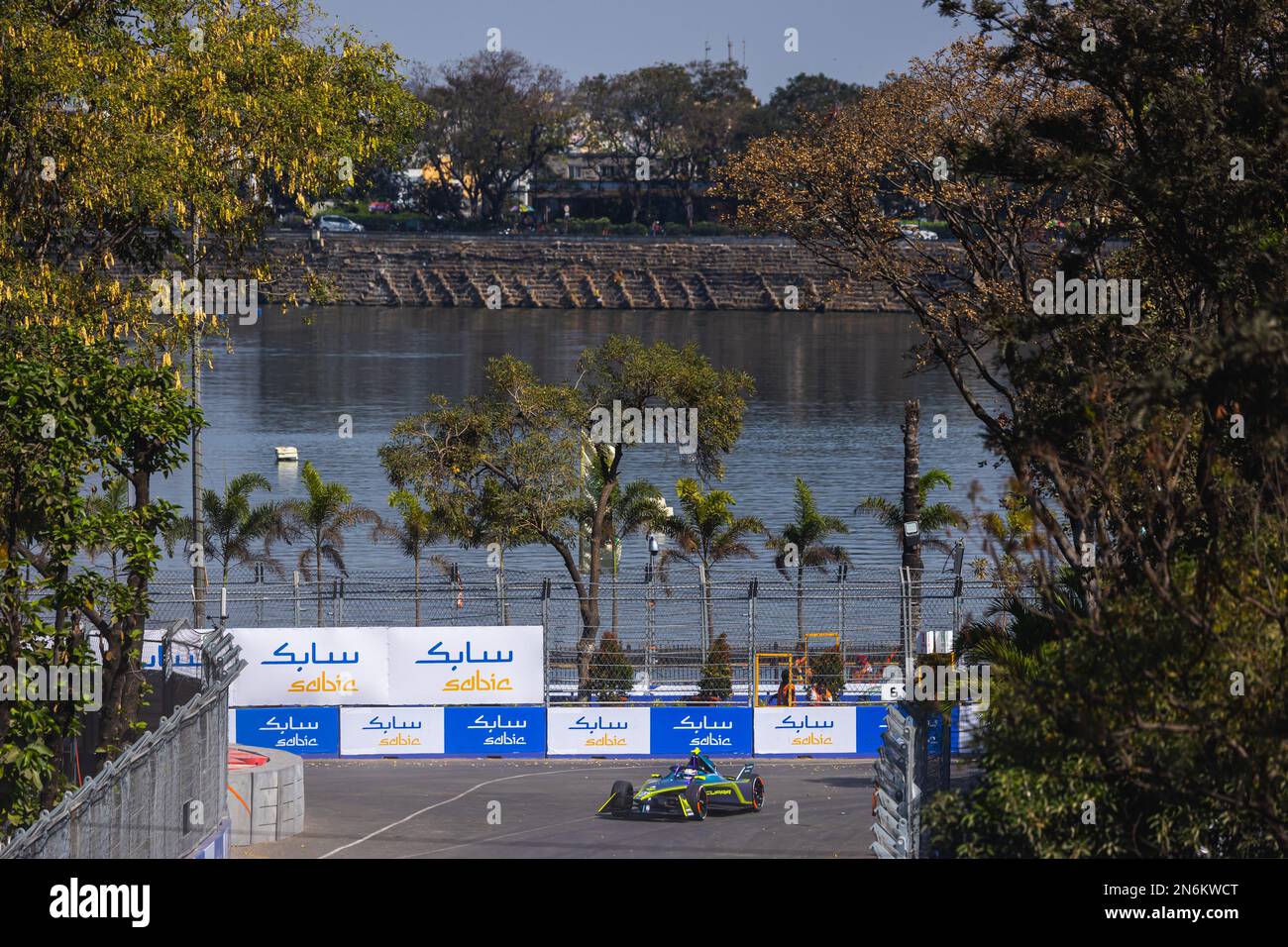 04 VAN DER LINDE Kelvin (zfa), Team ABT - CUPRA, Spark-Mahindra, Mahindra M9-Electro, Aktion während des 2023. Hyderabad ePrix, 3. Tagung der ABB FIA Formel E-Weltmeisterschaft 2022-23, auf der Hyderabad Street Circuit vom 9. Bis 11. Februar, in Hyderabad, Indien - Photo Germain / DPPI Stockfoto