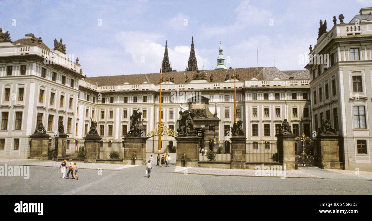 Der Prager Burg und der St. Veits Kathedrale Stockfoto