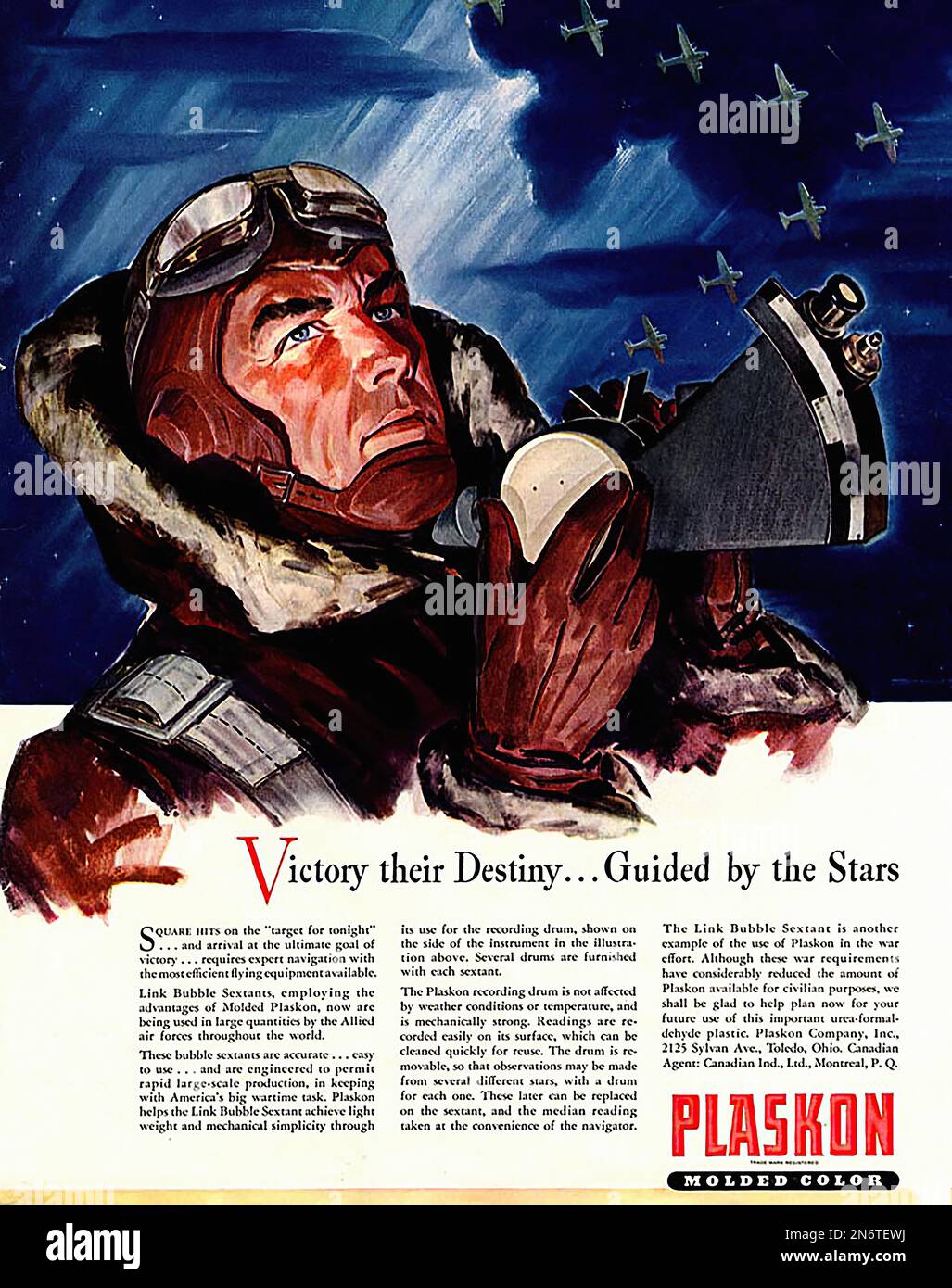 1942 – Paskon – amerikanische (US) Werbung während des Zweiten Weltkriegs Stockfoto