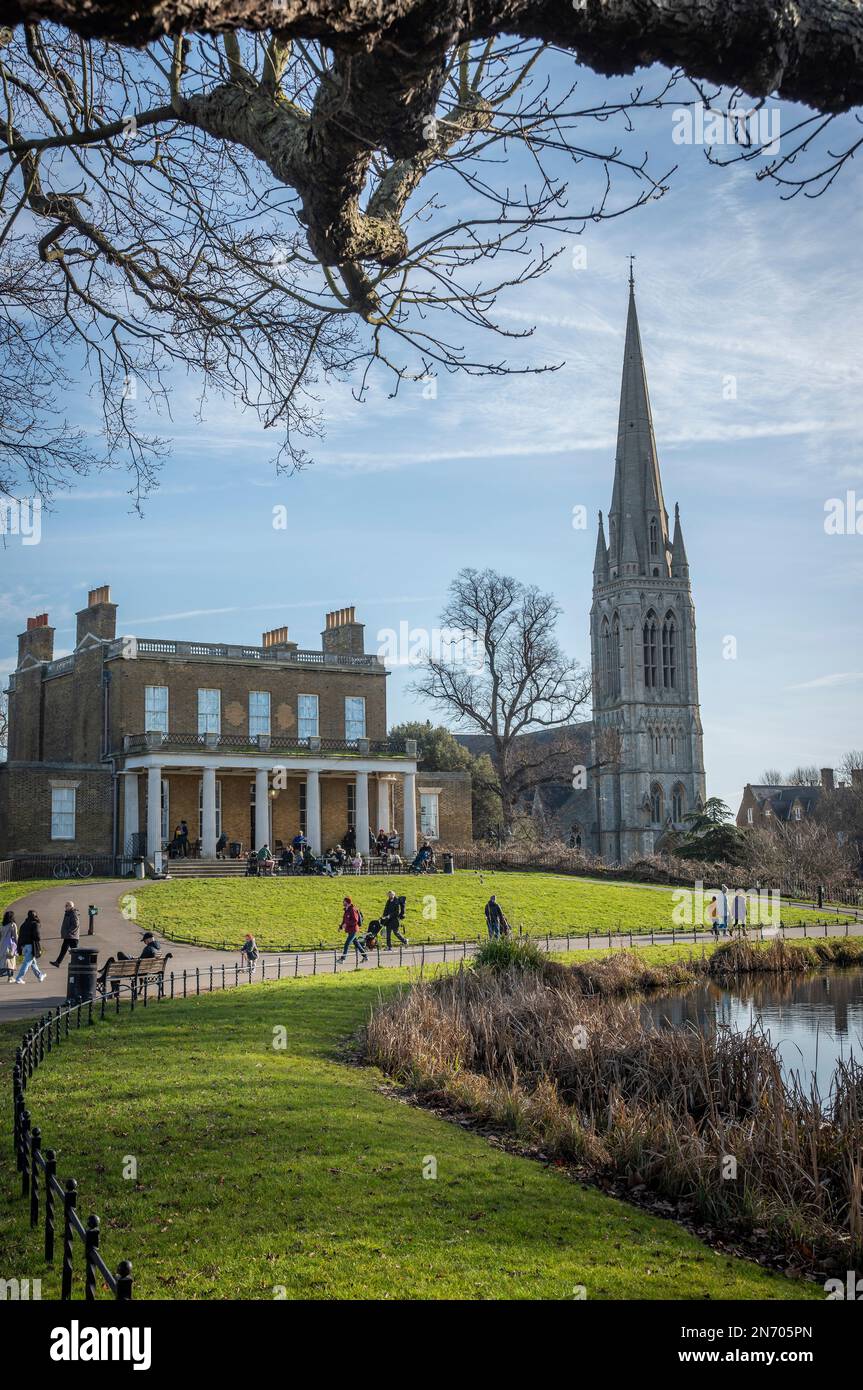 Die neue St. Mary's Church, Stoke Newington, Hackney, London, Großbritannien Stockfoto