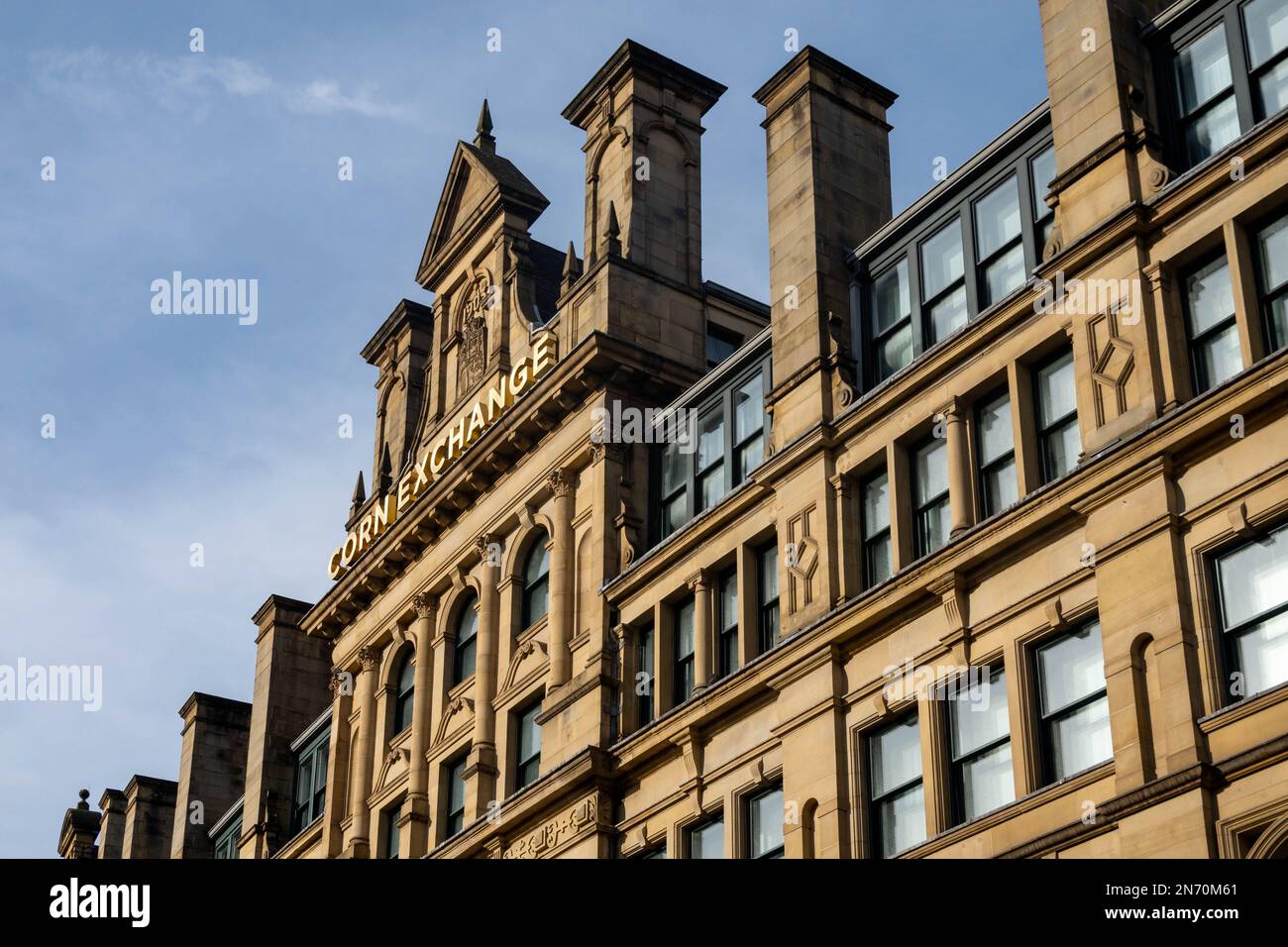 Maisbörse-Gebäude in Manchester UK Stockfoto