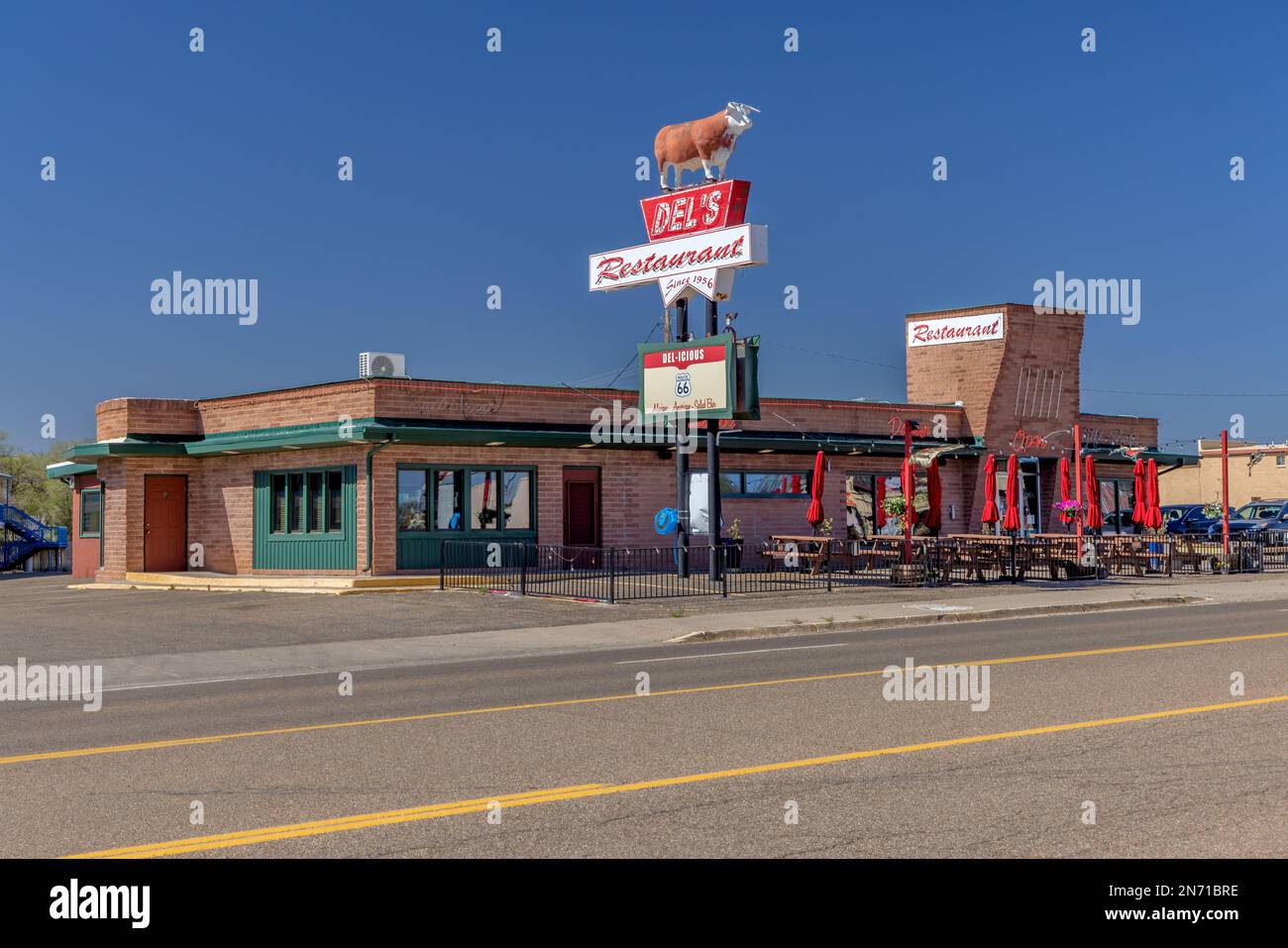 Del's Restaurant, Tucumcari, Route 66, Amerika, USA Stockfoto