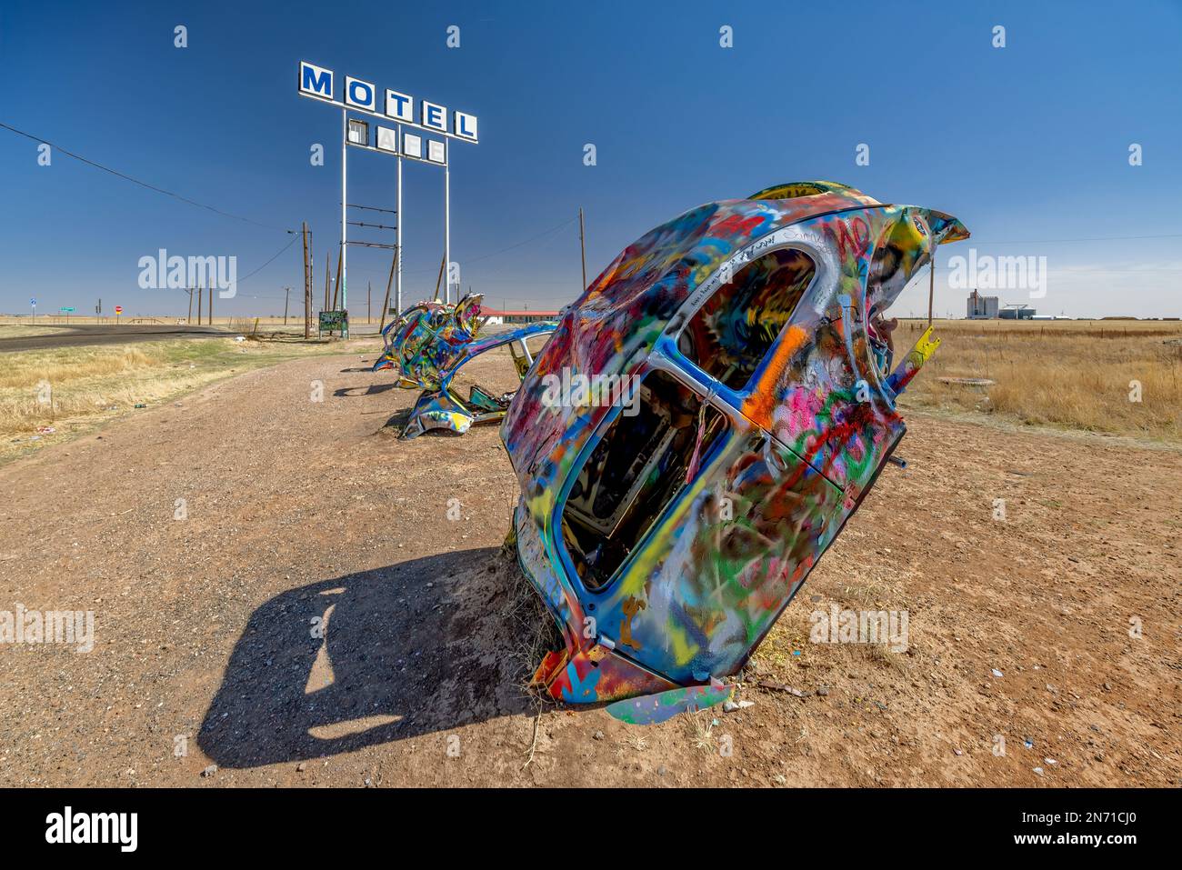 Die Bug Ranch, Route 66, Amerika, USA Stockfoto