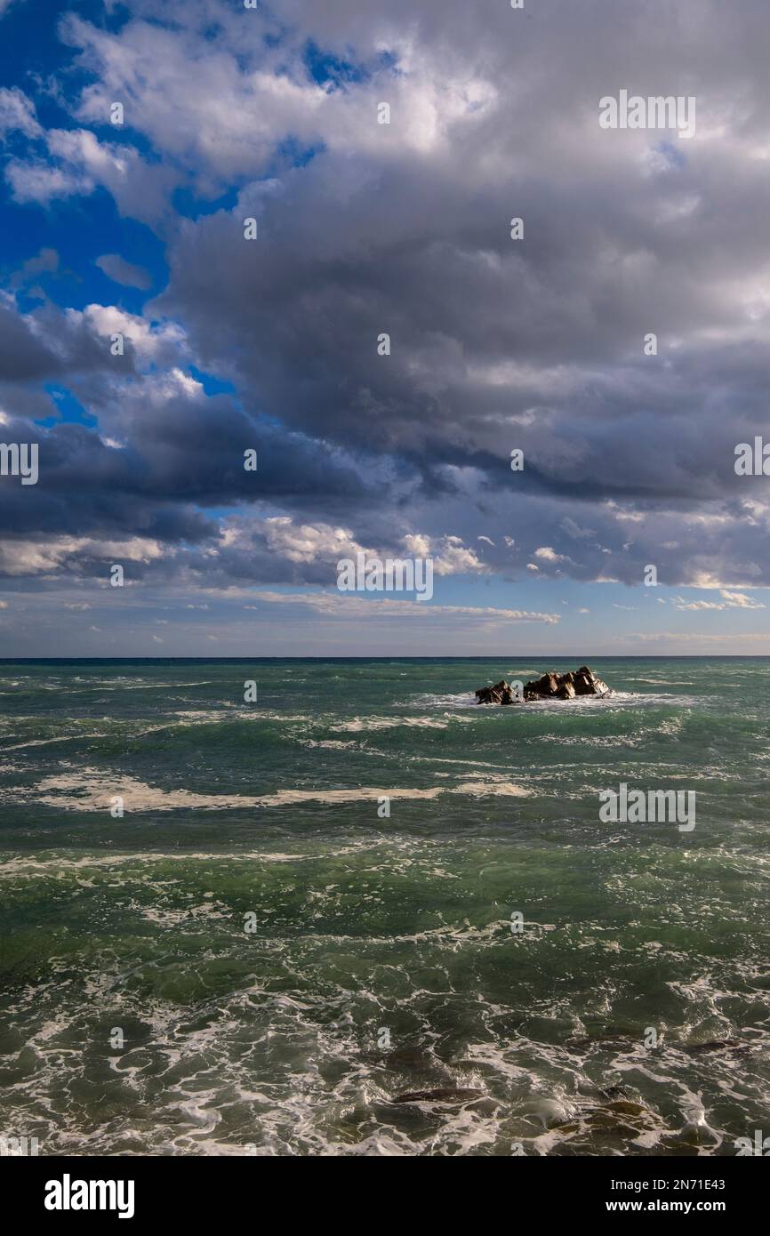 Küstenlandschaft an der katalanischen Küste an der Costa Brava in der Provinz Girona in Spanien Stockfoto