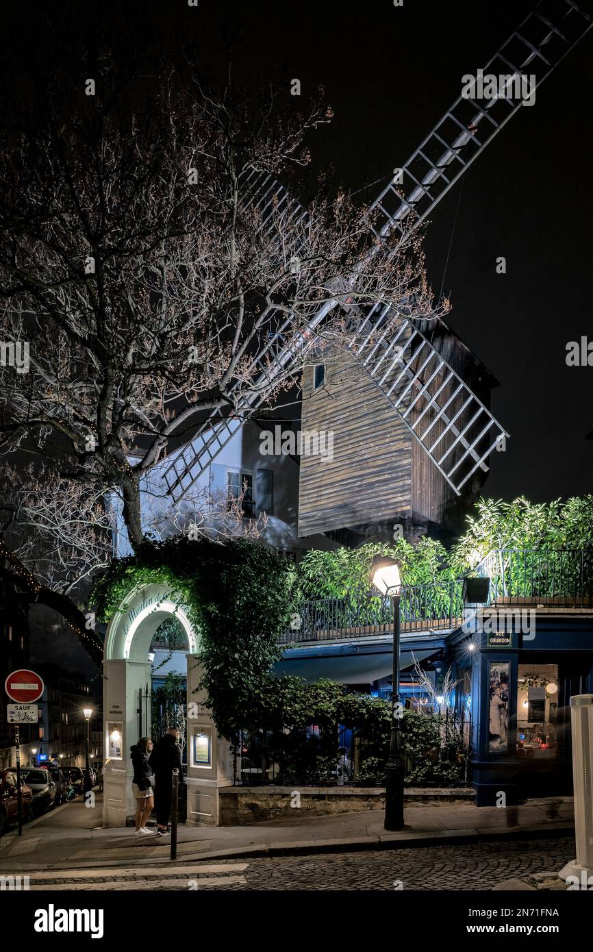 Windmill Restaurant, Paris, Frankreich Stockfoto