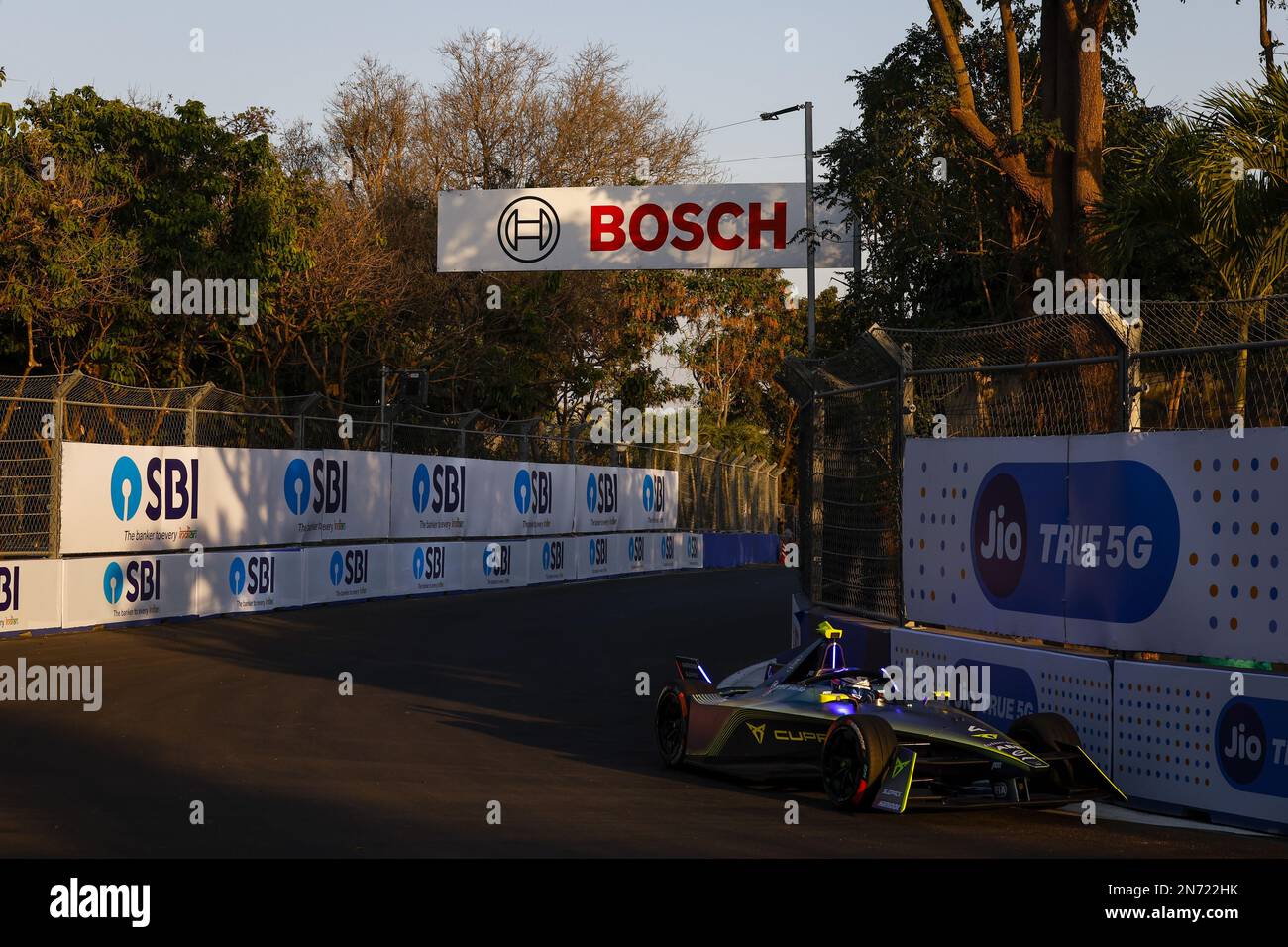 04 VAN DER LINDE Kelvin (zfa), Team ABT - CUPRA, Spark-Mahindra, Mahindra M9-Electro, Aktion während des 2023. Hyderabad ePrix, 3. Tagung der 2022-23 ABB FIA Formel E Weltmeisterschaft, auf der Hyderabad Street Circuit vom 9. Bis 11. Februar, in Hyderabad, Indien - Foto: Julien/Delfosse LiveMedia Stockfoto