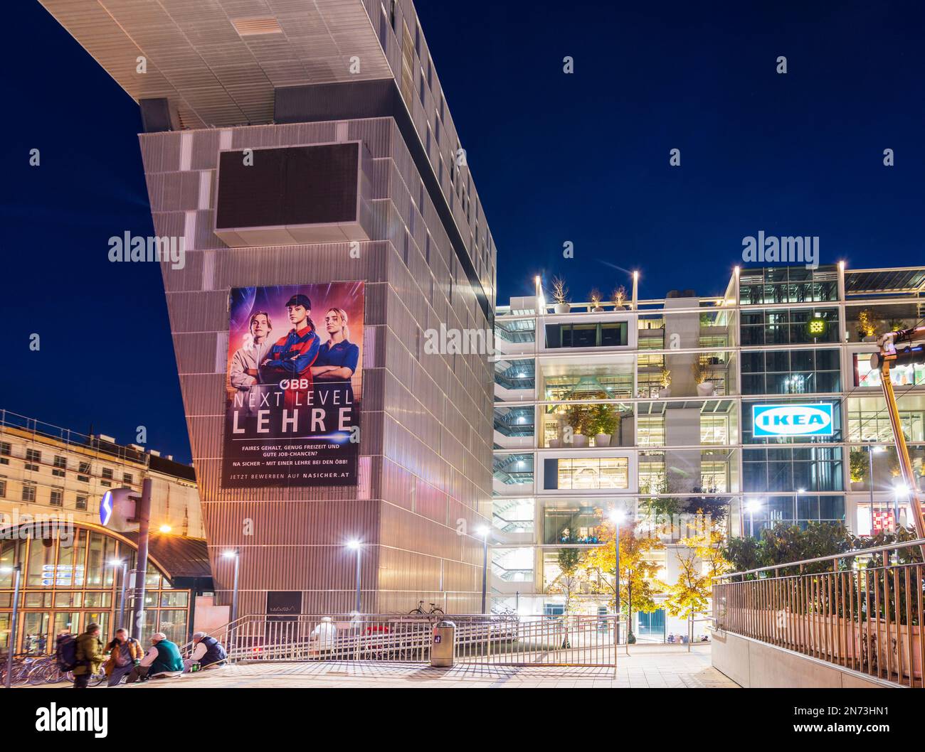 Wien, Ikea-Autofreie Westbahnhof, im Bahnhofscity Wien West im Jahre 15. Rudolfsheim-Fünfhaus, Wien, Österreich Stockfoto