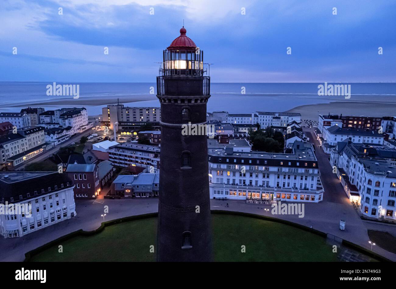 Neuer Leuchtturm, Borkum Island Stockfoto