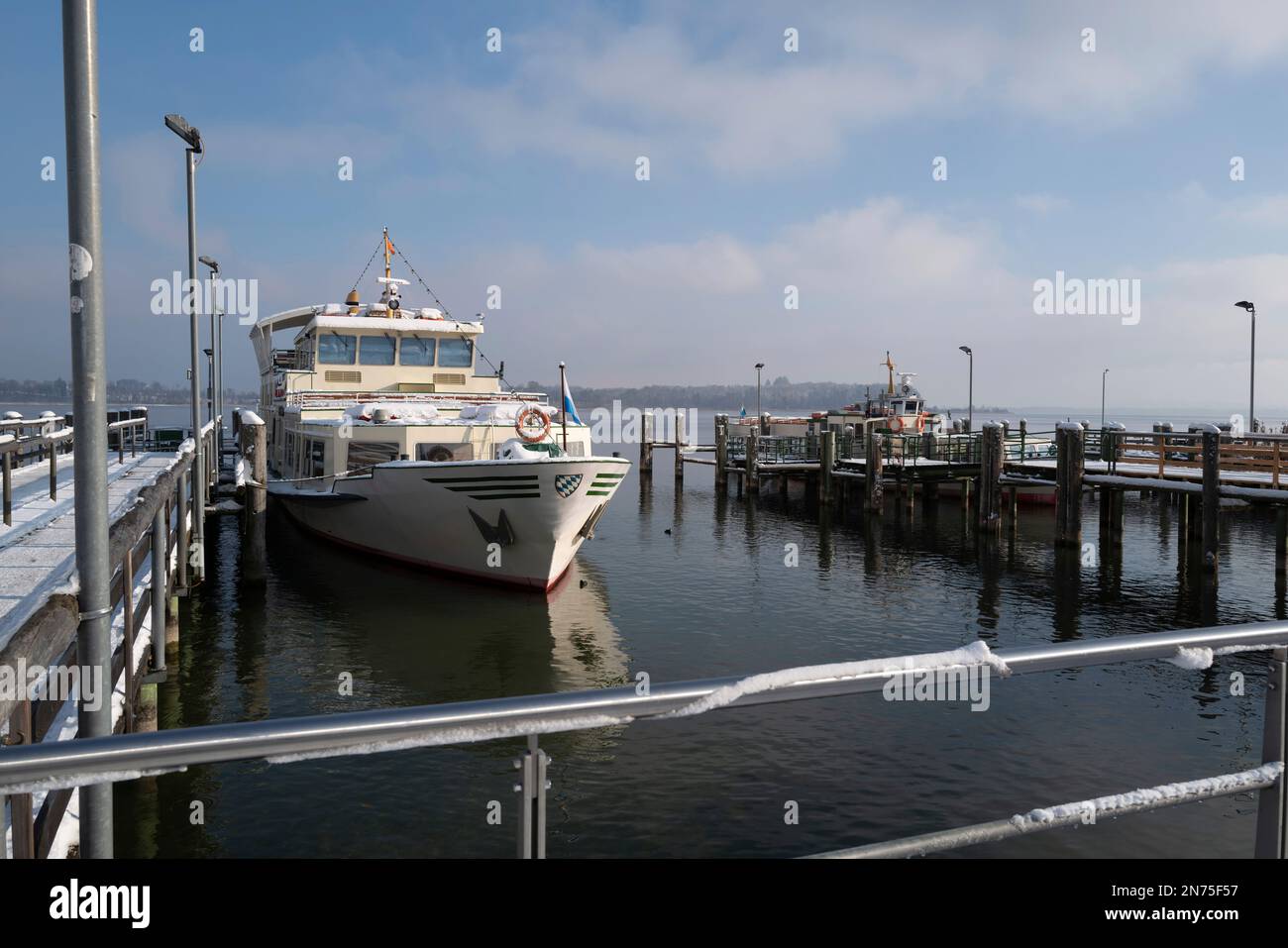 Winter, Advent, Chiemsee, Wintergarten, Bayern Stockfoto