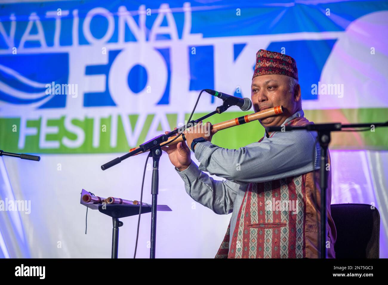 National Folk Festival Salisbury Maryland Himalayan Heritage Band Stockfoto