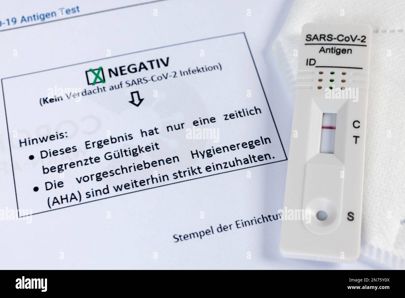 Zertifizierung, Nachweis, Ergebnis, Corona Testzentrum, SARSCoV2 Schnelltest, SARSCoV2